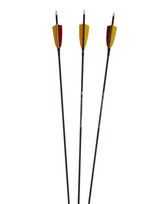 Penthalon Carbon Arrows Slim Line zwart met natuur veren